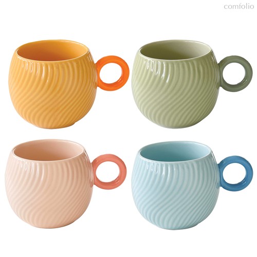 Набор кружек Waves, 350 мл, 4 шт. - Easy life