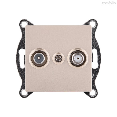 Розетка двойная TV (мама) + спутниковая SAT, золотой Kollinger REA-035GD для Aspekt, Eleganz, Reflex - Kollinger