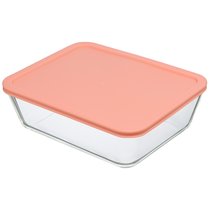 Контейнер для еды стеклянный 2600 мл розовый - Smart Solutions