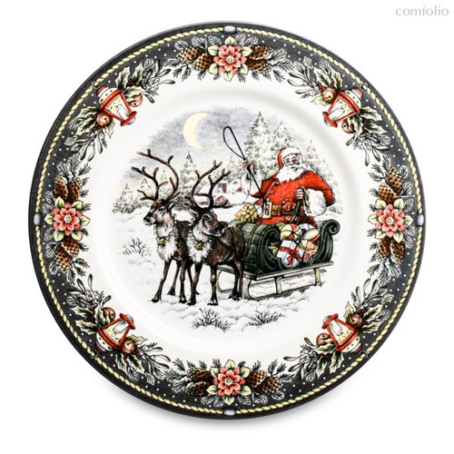 Тарелка обеденная Royal Stafford Сани Деда Мороза 28 см, фаянс - Royal Stafford