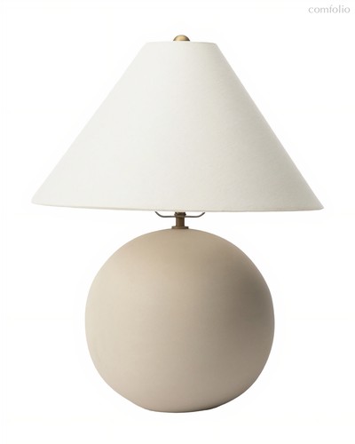 Настольная лампа Тесс с бежевым керамическим основанием, цвет бежевый - Louvre Home