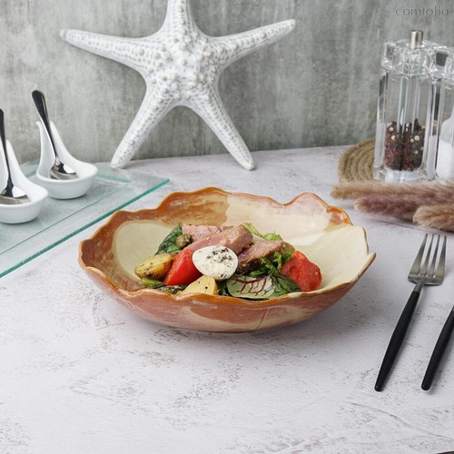 Салатник 500 мл d 21,5 см h5,5 см Crush Brown Frutti di Mare P.L. - P.L. Proff Cuisine