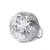Шар новогодний декоративный Paper ball, серебристый мрамор, цвет белый/серебряный - EnjoyMe