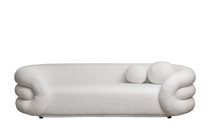 Диван Монблан (Monblan) трехместный букле белый Hush000 232x96x63см - Garda Decor