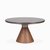Кофейный столик Vaso Wood диаметр 75, цвет коричневый/черный - Cosmo