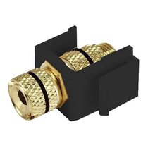 Вставка Keystone с аудиоразъемом Banana, черная маркировка 147404/2 BK, черный - Rikett