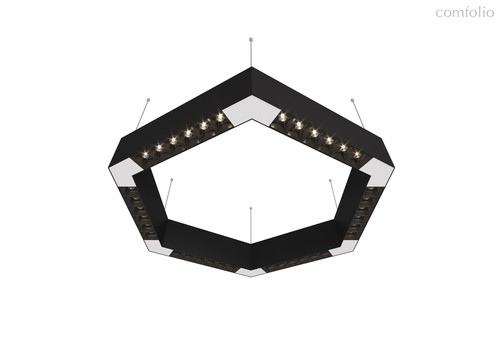 Donolux LED Eye-hex св-к подвесной, 36W, 500х433мм, H71,5мм, 2700Lm, 34°, 3000К, IP20, корпус черный, цвет черный - Donolux