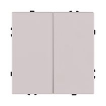 Выключатель 2-клавишный проходной 10А/250В, кашемир матовый Kollinger Eclipse EC-005CM - Kollinger