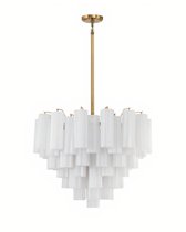 Люстра Толбот c белым стеклом, цвет полированная латунь - Louvre Home