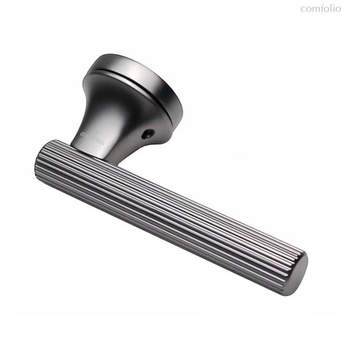 Дверная ручка KNURLINGS OXO STRIPED, в полоску МР27 черный мат никель - Cebi