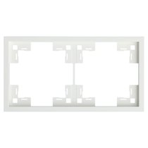 Рамка двухместная 35820 MW, белый сатин, 2 поста - Rikett