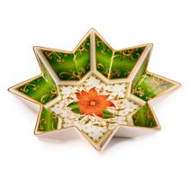 Салатник Lamart Palais Royal Рождественская звезда 25 см, форма звезда, фарфор - Lamart