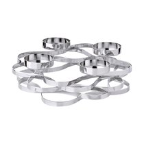 Подсвечник на 4 интерьерные свечи Edzard Алита d25хh6 см для свечей 6 см, сталь нержавеющая - Edzard