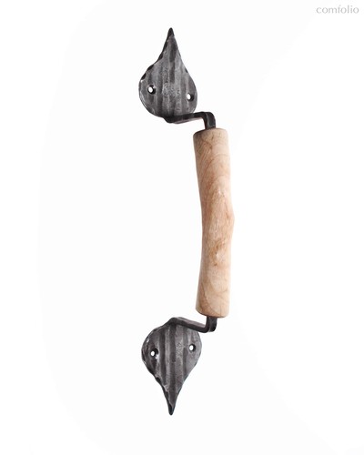 Дверная ручка с деревянной вставкой - Covali