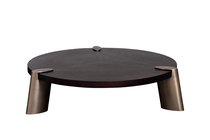 Стол журнальный Конг (Kong) темный орех d138x33см, столешница d120 - Garda Decor