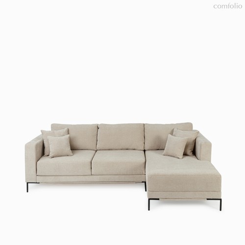 Угловой диван Newton правосторонний 288, цвет бежевый/черный - Cosmo Red