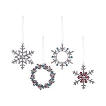 Набор елочных украшений Christmas diamonds из коллекции New Year Essential, 4 шт. - Tkano