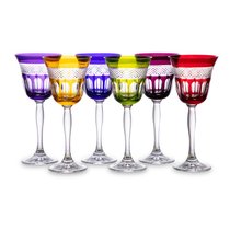 Набор бокалов для вина Cristal de Paris Мирей 170 мл, 6 шт, 6 цветов - Cristal de Paris