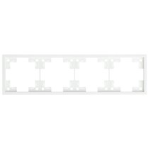 Четырехместная рамка 35840 MW, белый сатин - Rikett