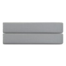 Простыня на резинке из премиального сатина светло-серого цвета из коллекции Essential, 180х200х30 с - Tkano