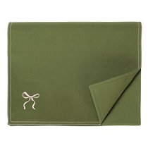 Дорожка на стол Fancy Bows оливкового цвета из коллекции Essential, 45x150 см - Tkano