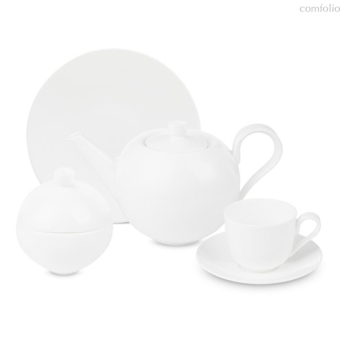 Сервиз чайный Decor de table Плиссе на 6 персон 20 предметов, фарфор костяной, п/к - Decor De Table