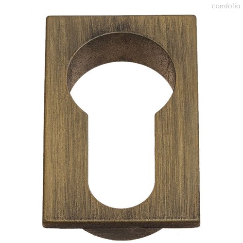 Накладка под цилиндр на прямоугольном основании Fratelli Cattini CYL 4FS-BY матовая бронза 2 шт. - Fratelli Cattini