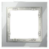 Рамка стеклянная VOLTUM S70 на 1 пост, (сталь, стекло) - Voltum