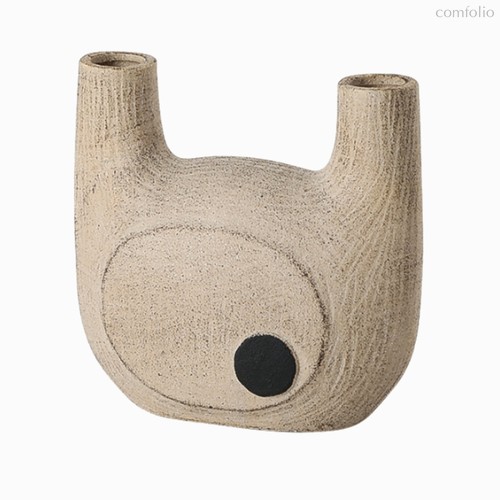 Ваза Black Eye высота 20, цвет бежевый - Cosmo