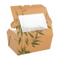 Контейнер картонный для салата с окном, 500 мл, 8,5*12*5,5 см, 50 шт/уп, Garcia de Pou - Garcia De Pou