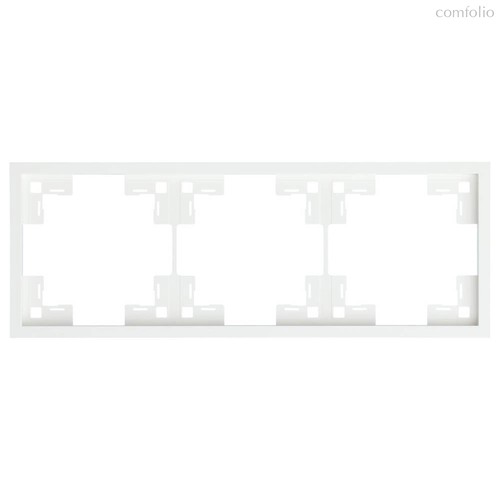 Трехместная рамка 35830 MW, белый сатин - Rikett