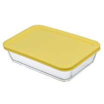 Контейнер для еды стеклянный 700 мл желтый - Smart Solutions