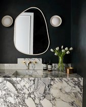 Белое настенное зеркало Нора, цвет белый - Louvre Home