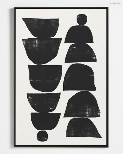 Интерьерное жикле Minimal Plant, цвет белый - Louvre Home