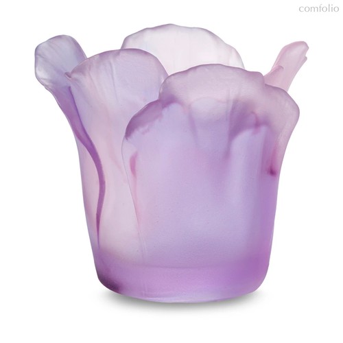 Подсвечник Decor de Table Pate de Verre Cristal Мак 8 см, хрустальное тесто, фиолетовый, п/к - Decor De Table