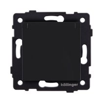 Розетка штепсельная SCHUKO 16A/250 В с крышкой, черный матовый Kollinger REA-006BM для Aspekt, Eleganz, Reflex - Kollinger