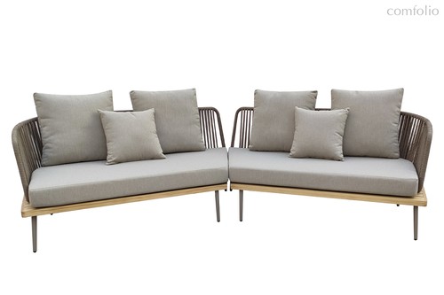 Диван угловой "БЭЙЛИ (BAYLEY)" уличный серый 280x84x75см - Garda Decor