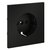 Накладка для розетки с заземлением и защитными шторками, S70 черный матовый - Voltum