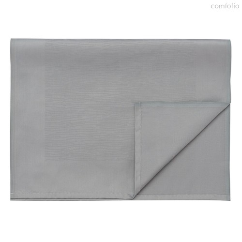 Дорожка на стол жаккардовая серого цвета из хлопка с вышивкой из коллекции Essential, 53х150 см - Tkano