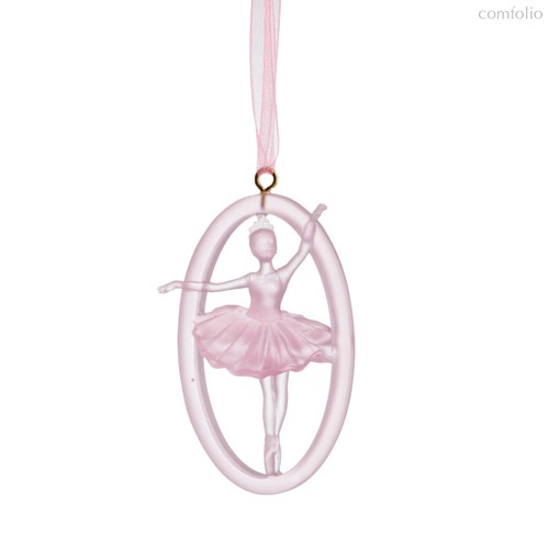 Подвеска декоративная Decor de Table Pate de Verre Cristal Балерина 8 см, розовое, хрустальное тесто - Decor De Table