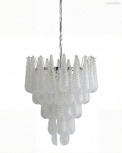 Серебристый подвесной светильник Поуль, цвет хром - Louvre Home