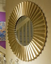 Зеркало в круглой золотой раме Гарднер, цвет золотой - Louvre Home