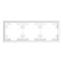 Трехместная рамка классик 35930 MW, белый сатин - Rikett