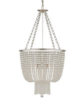 Серебряная люстра Карла со стеклянными бусами