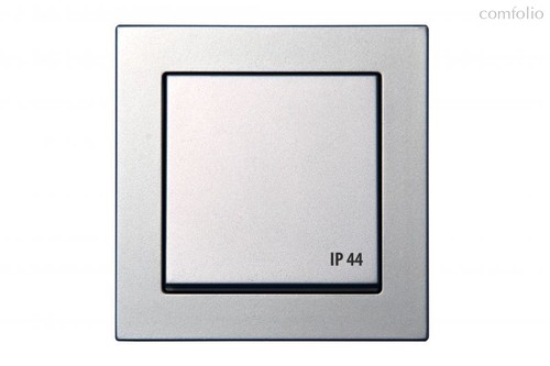 Розетки и выключатели: Розетка с крышкой, мембраной, с з/к 16А 250В IP44, алюминий, Classic - Kanlux