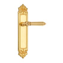 Дверная ручка Venezia Castello на планке PL96 полированная латунь - Venezia Collezione