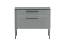 Тумба прикроватная Type 2 ящика ширина 60 см (серый) - Ellipse