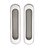 Комплект ручек для раздвижной двери без механизма SILLUR A-K05-V0 P.CHROME/S.CHROME (хром блестящий/матовый хром) - Archie