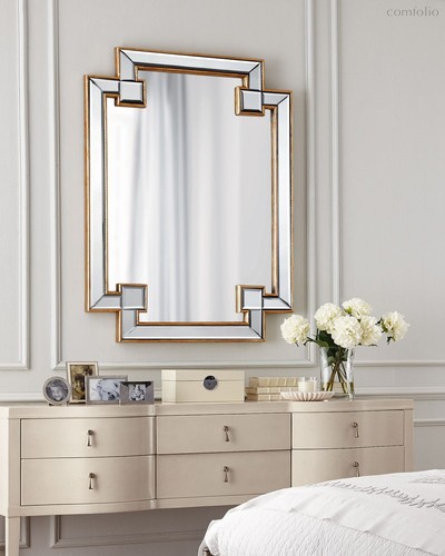 Зеркало в золотой раме Честер, цвет золотой - Louvre Home