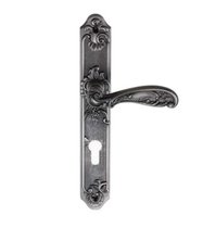 Ручка FLOR BL. SILVER (CL) (на планке под ключевой цилиндр, чернёное серебро) - Archie